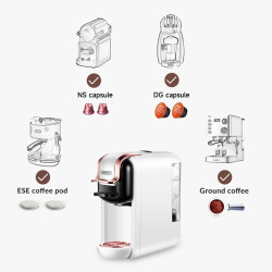 HIBREW 4in1 Kaffeemaschine: Heiß & Kalt, Kapseln & Kaffeesatz